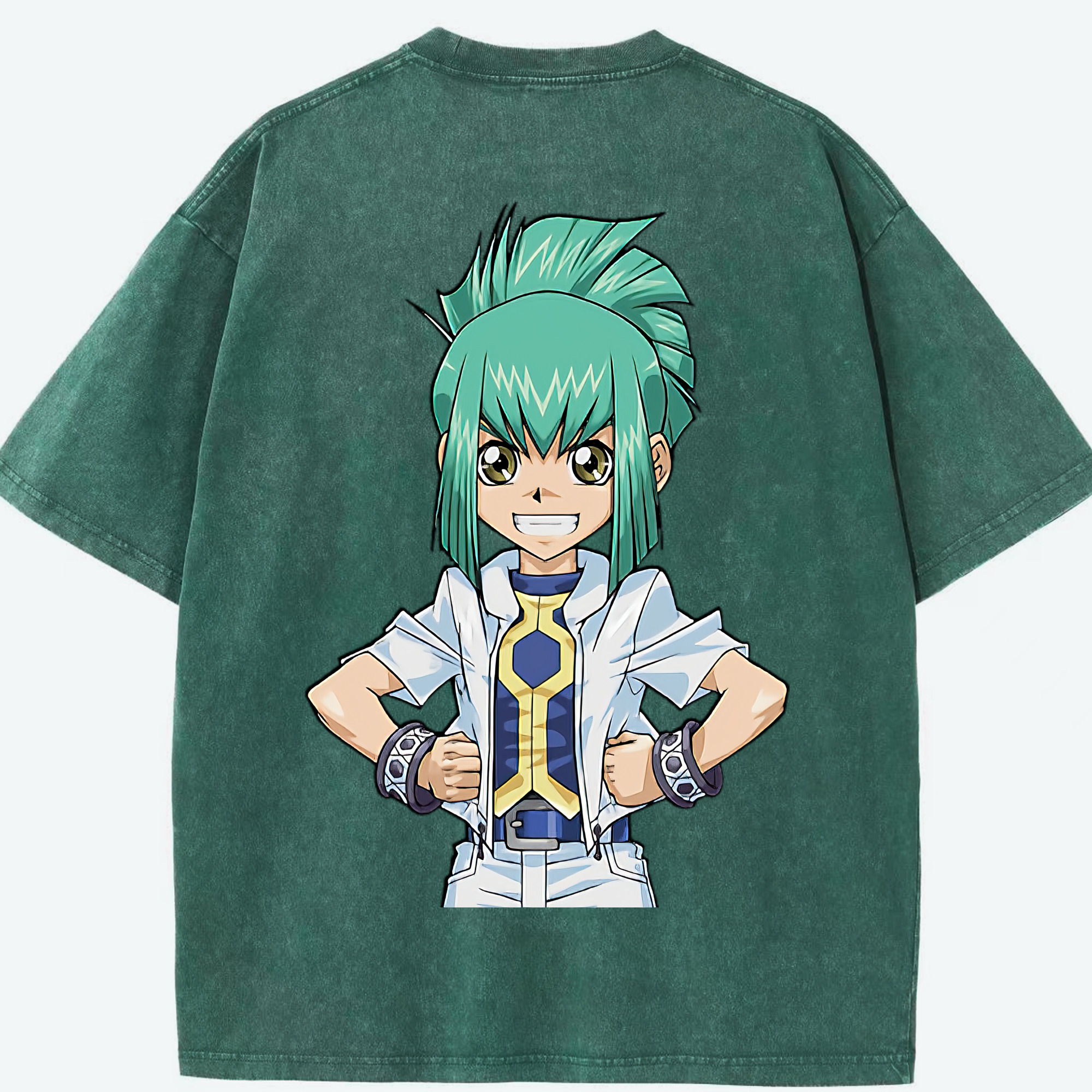 （画像用） 遊☆戯☆王 Yu-Gi-Oh! 綿100% ヴィンテージ風 半袖Tシャツ（背面プリント）
